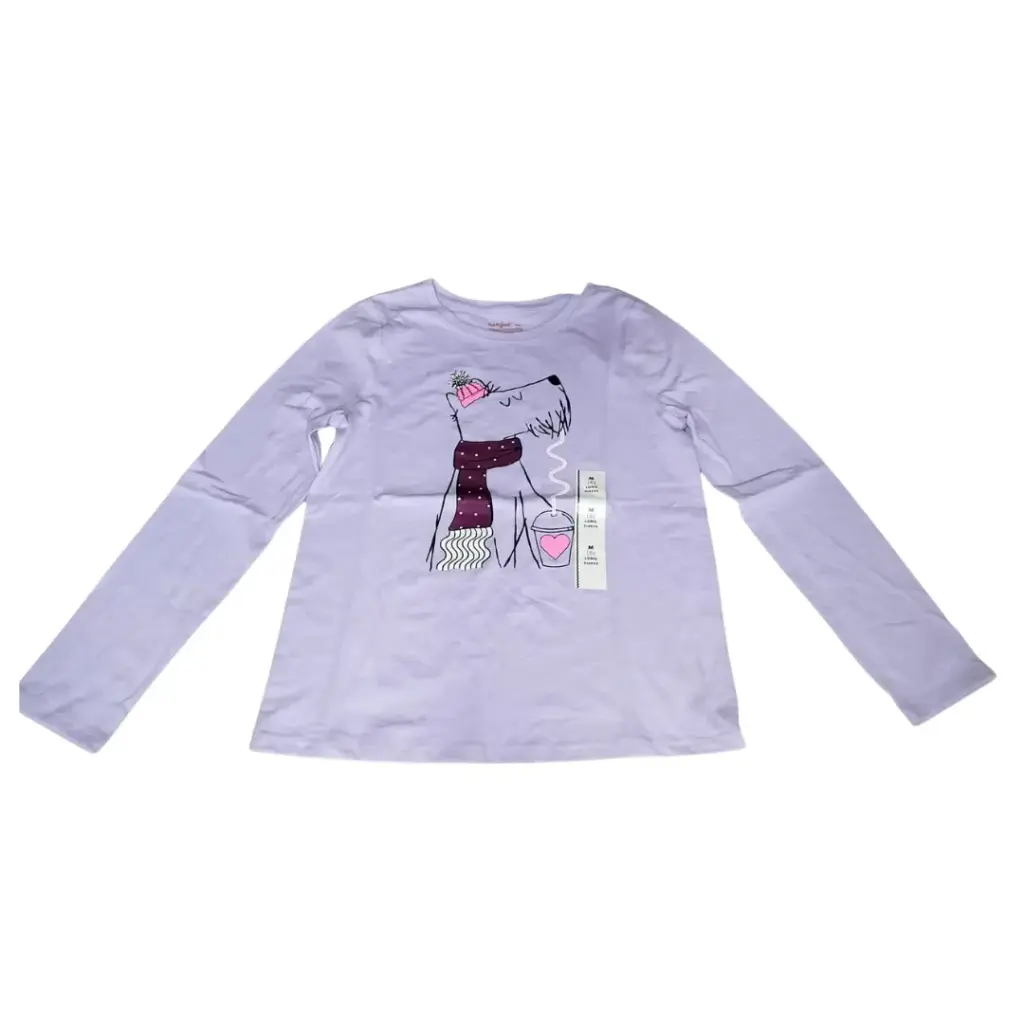 [887528] Blusa con Perro C Morado T 8