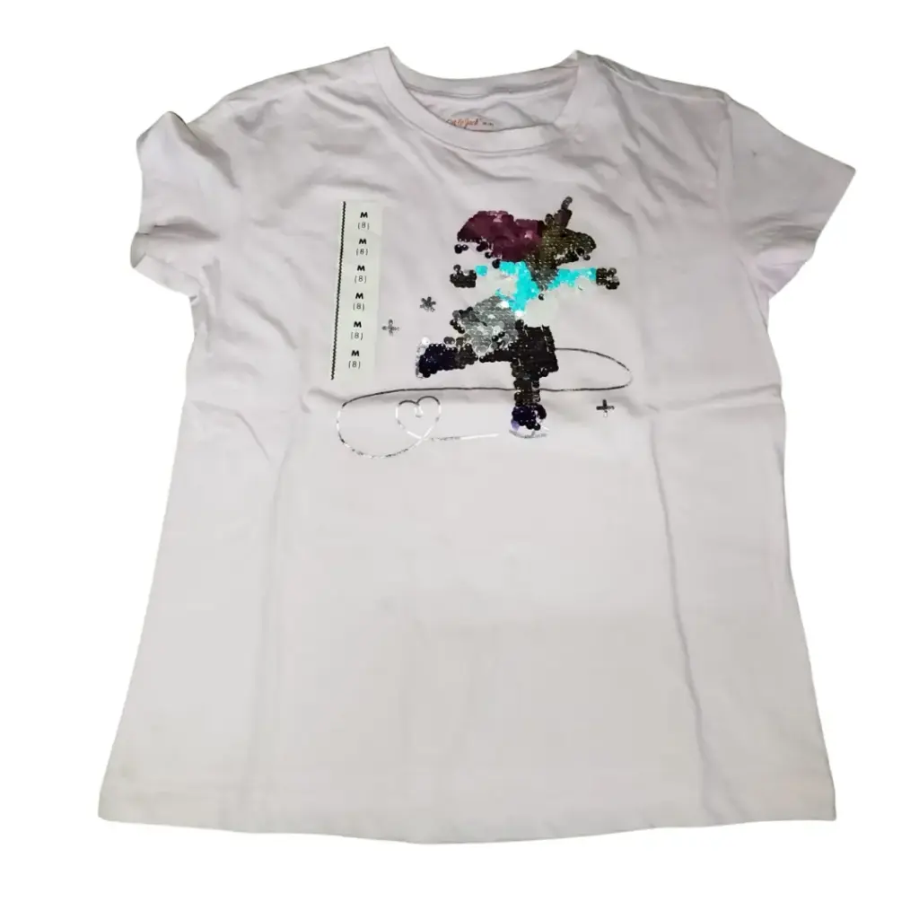 Playera de unicornio lentejuelas C Rosa T 10-12