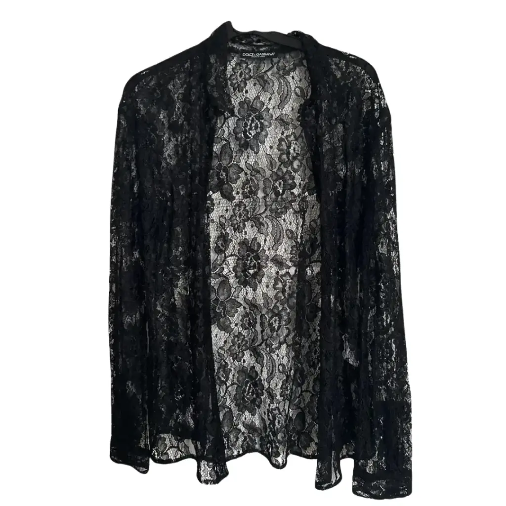 [113340] Gilet de encaje C Negro  T S