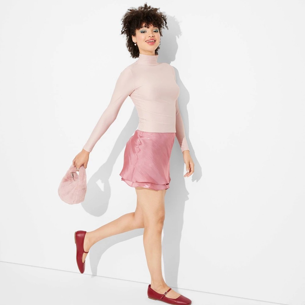 Blusa manga larga  Wild Fable C Rosa T XL