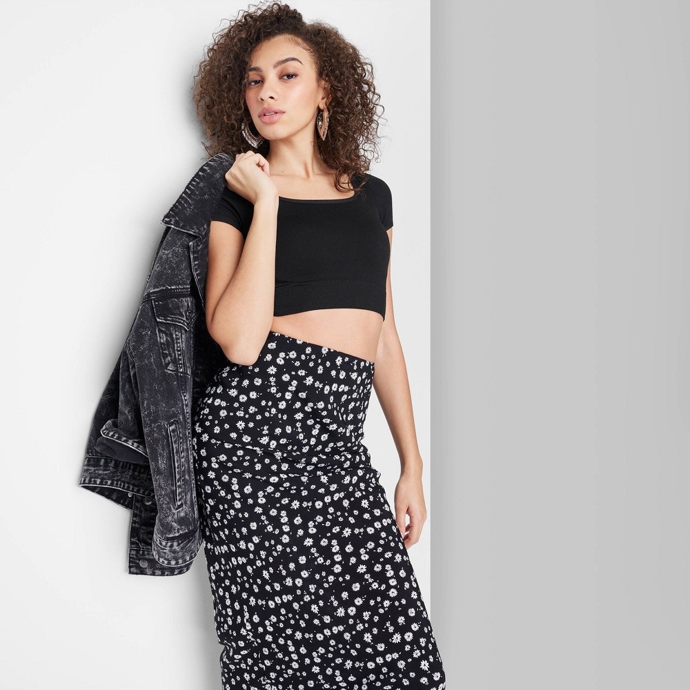 Crop Top  Wild Fable C Negro T M