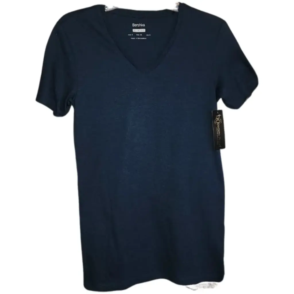 [113346] Playera Bershka C Azul marino T S