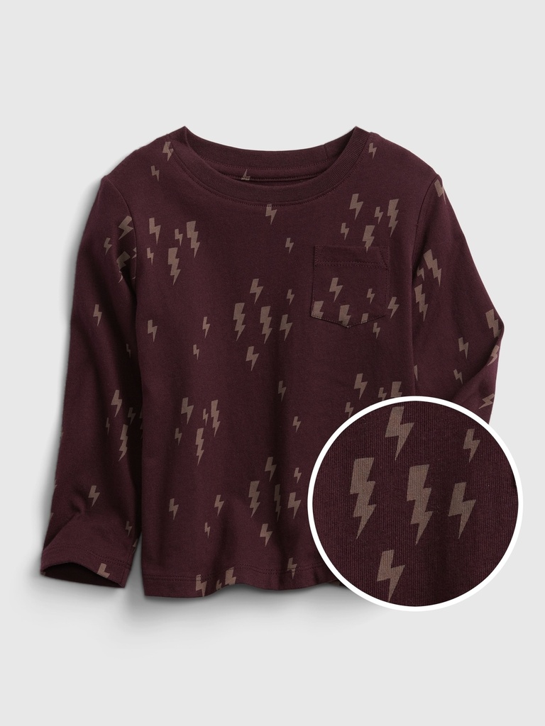 Playera manga larga GAP C Vino rayos T 3