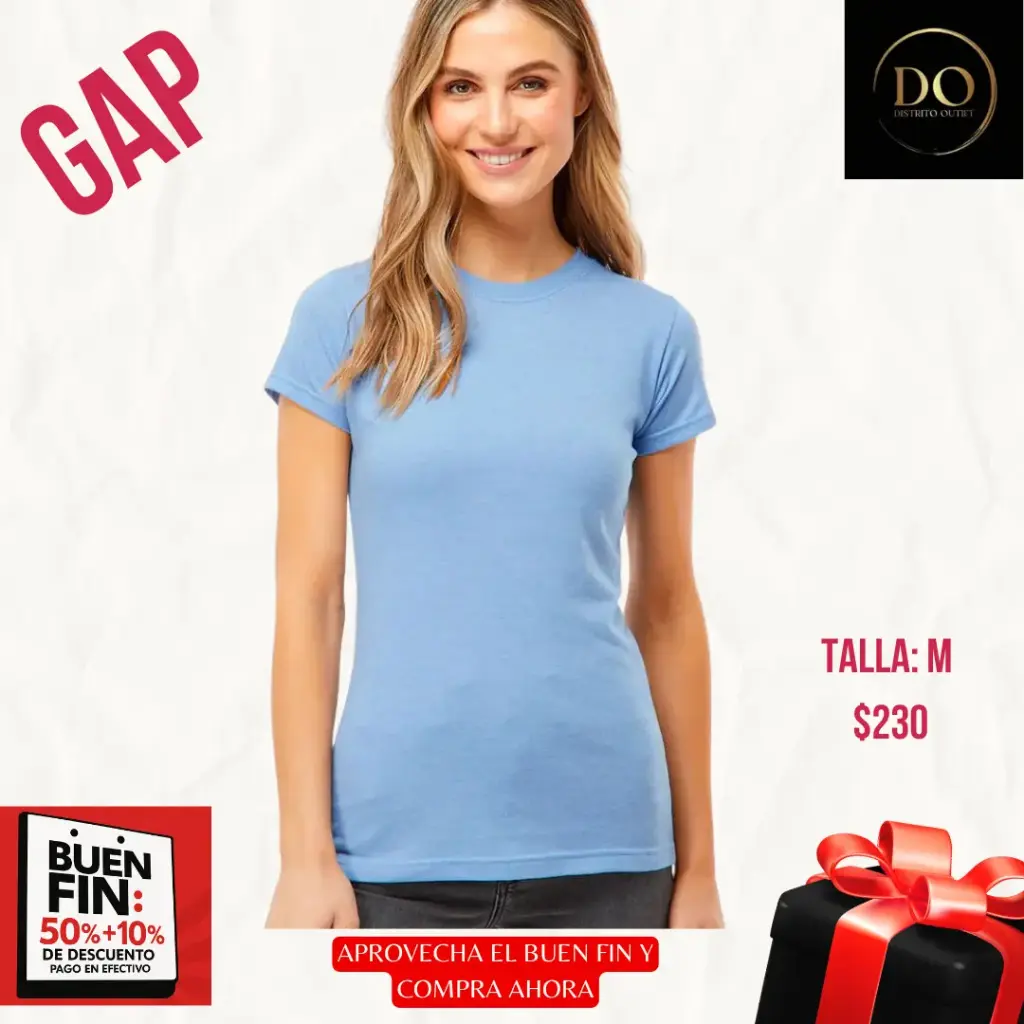 Playera GAP C Azul T M