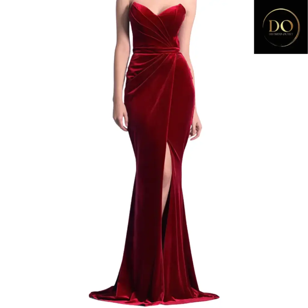 Vestido Faeriesty C Rojo terciopelo T S 