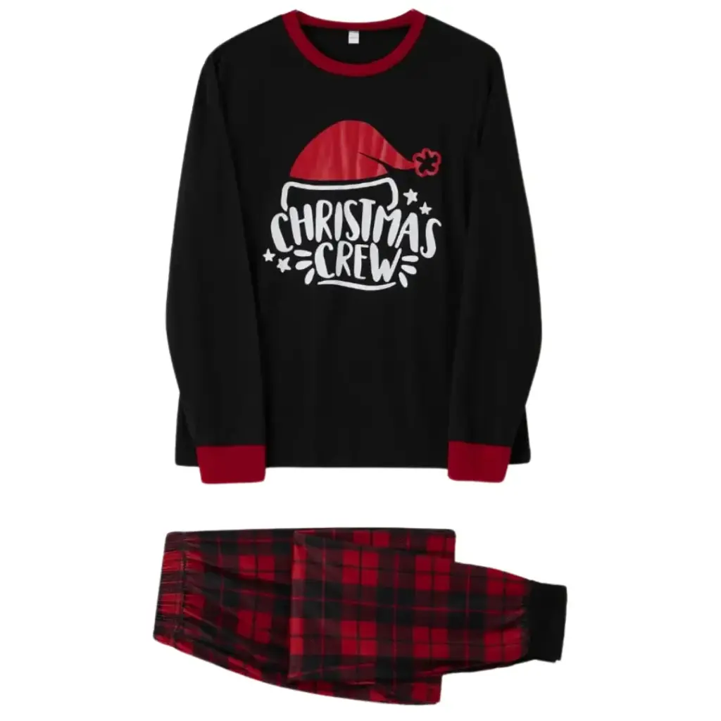 Pijama Navieña Gorrito Crew C Rojo Negro