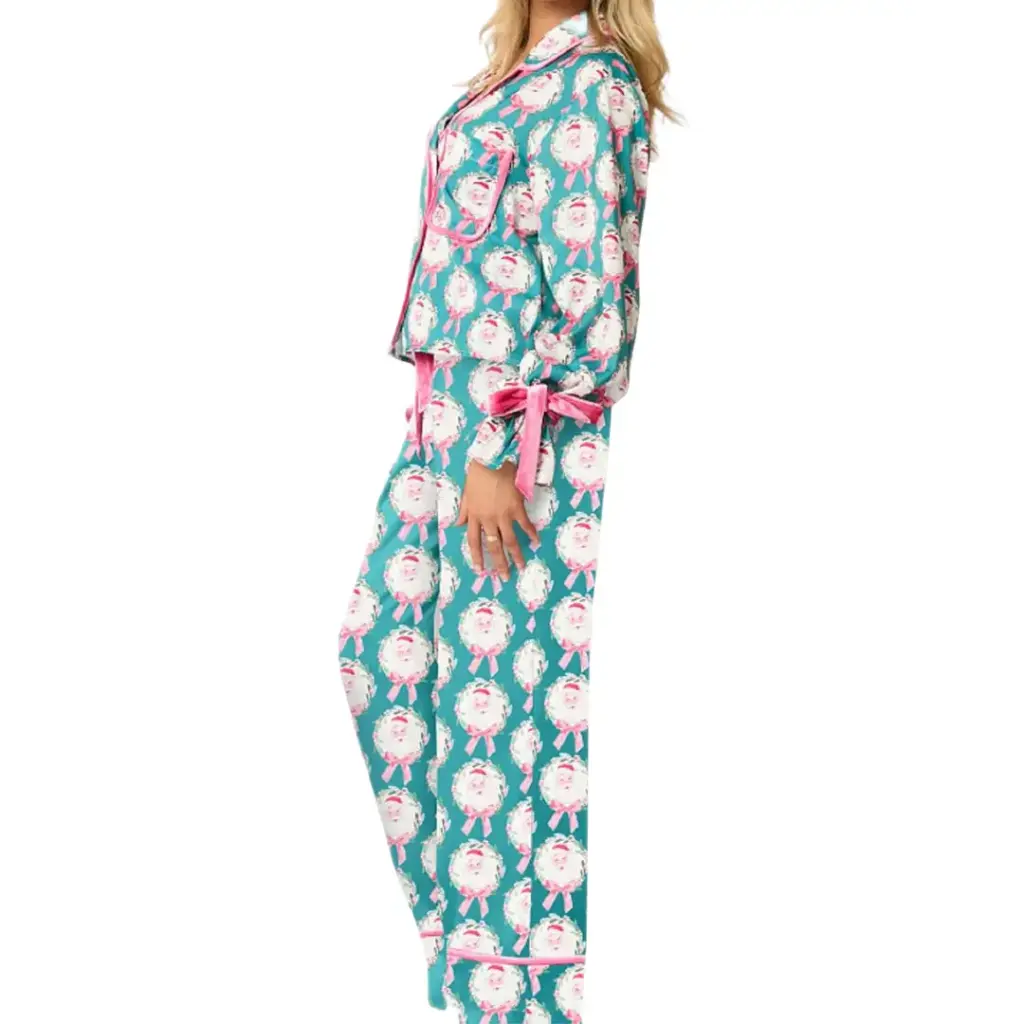 [113417] Pijama Navideña Santa (Azul, L)