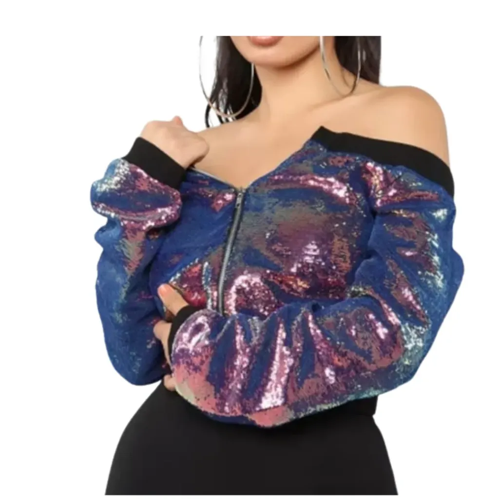 Blusa Fashion Nova de lentejuelas