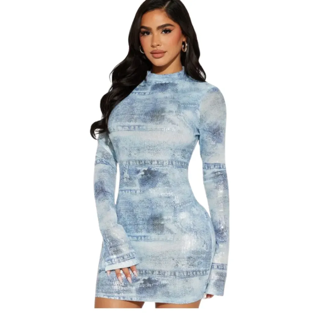 [113612] Vestido  de lentejuela Blanc