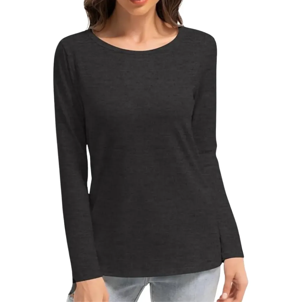 [113683] Playera Manga Larga  (Gris)