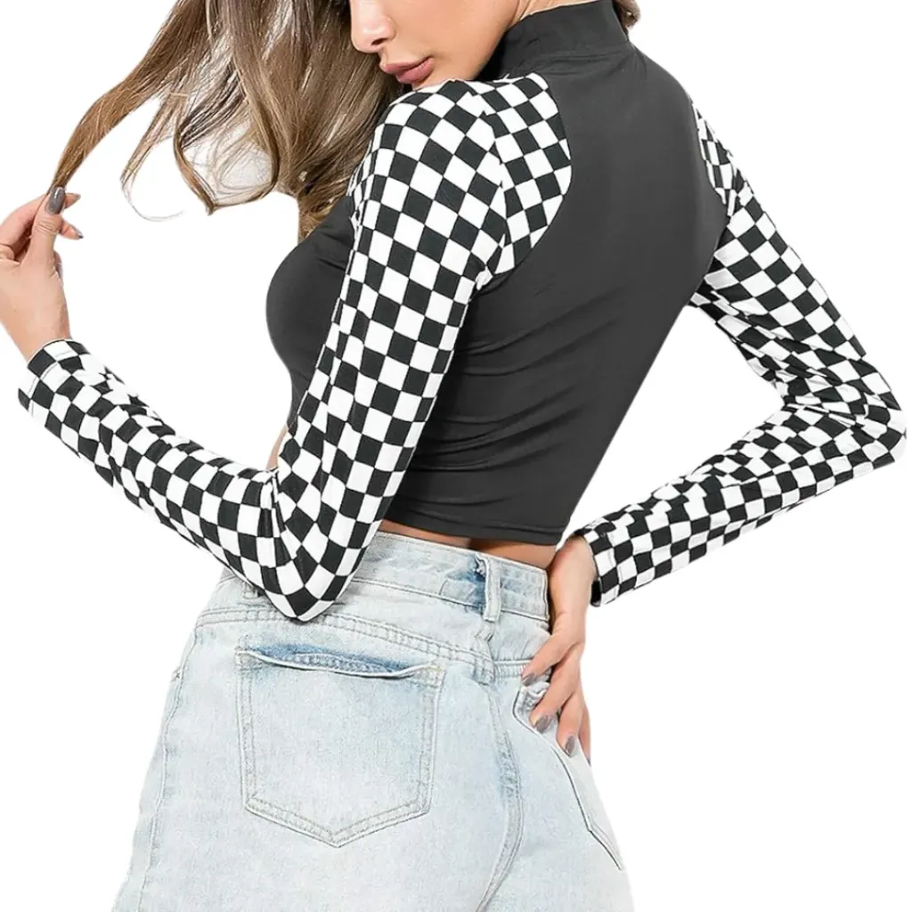 Playera Mangas Cuadro Shein 