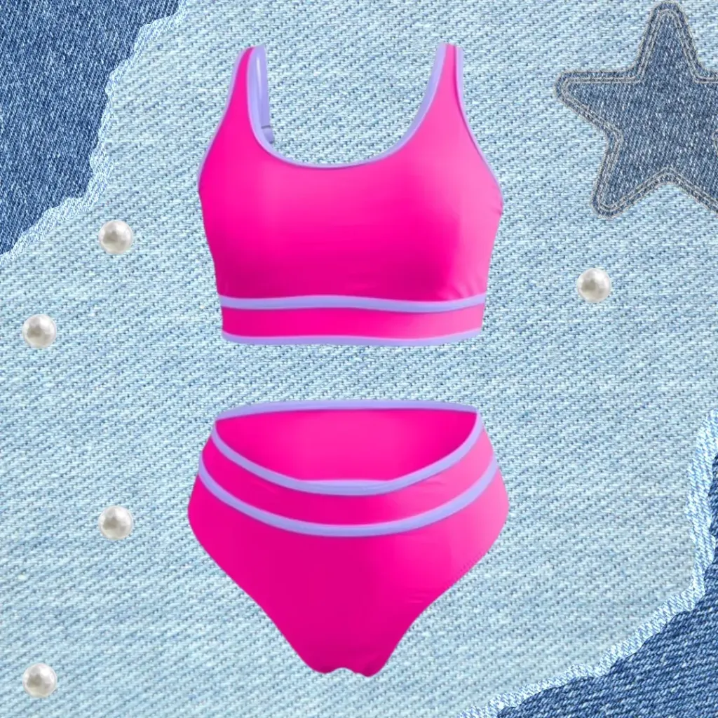 Traje de Baño 2 Pz C Rosa T L