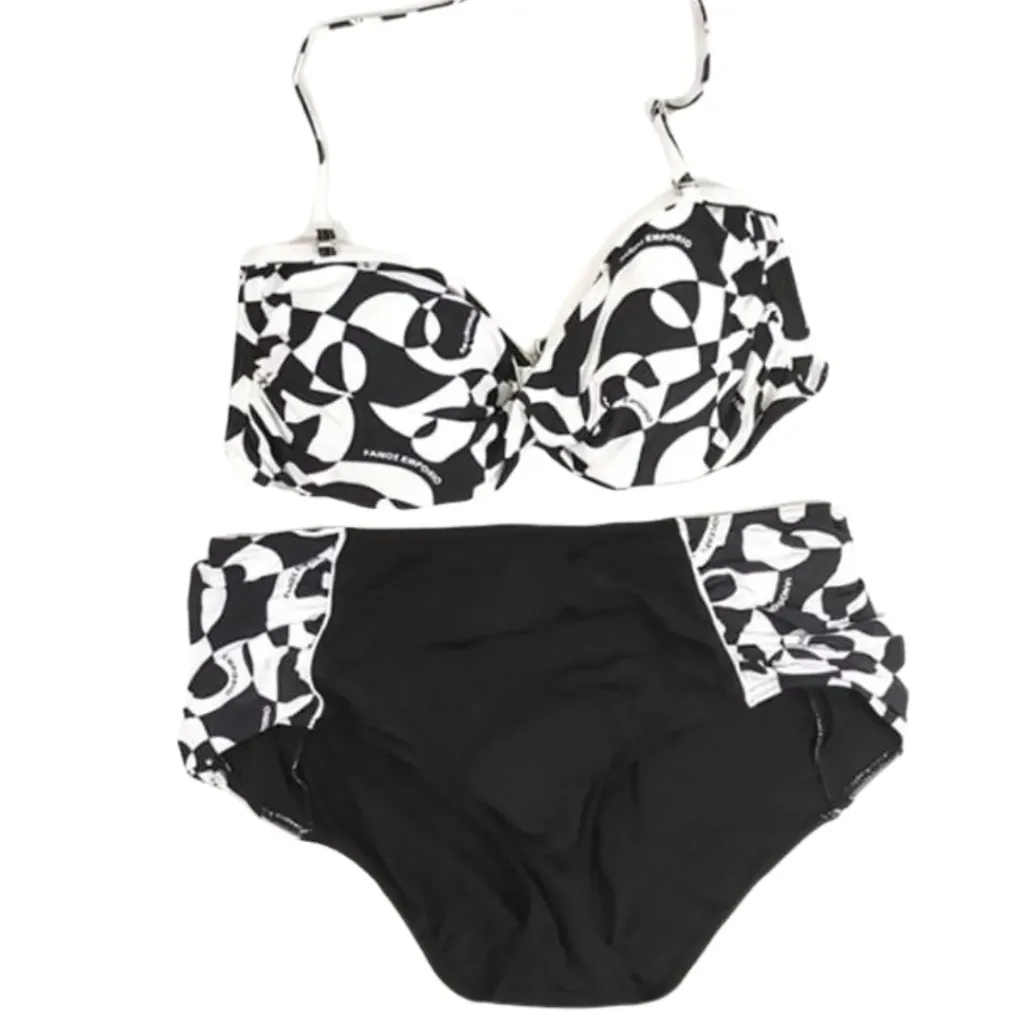 Traje de Baño 2 Pz C Negro Blaco T S