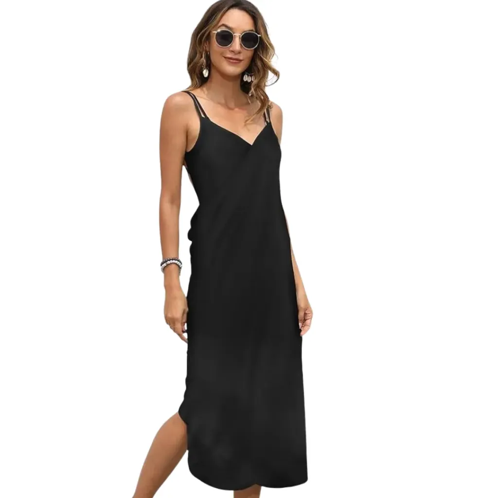 [113931] Traje de Baño Tipo Vestido 2 Pz C Negro T S