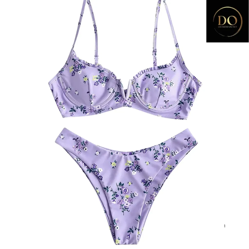 Traje de Baño Zaful 2 Pz C Violeta T S