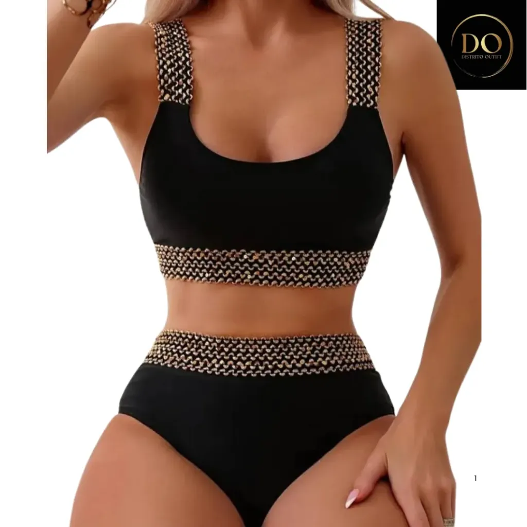 [113943] Traje de Baño 2 Pz C Negro T M