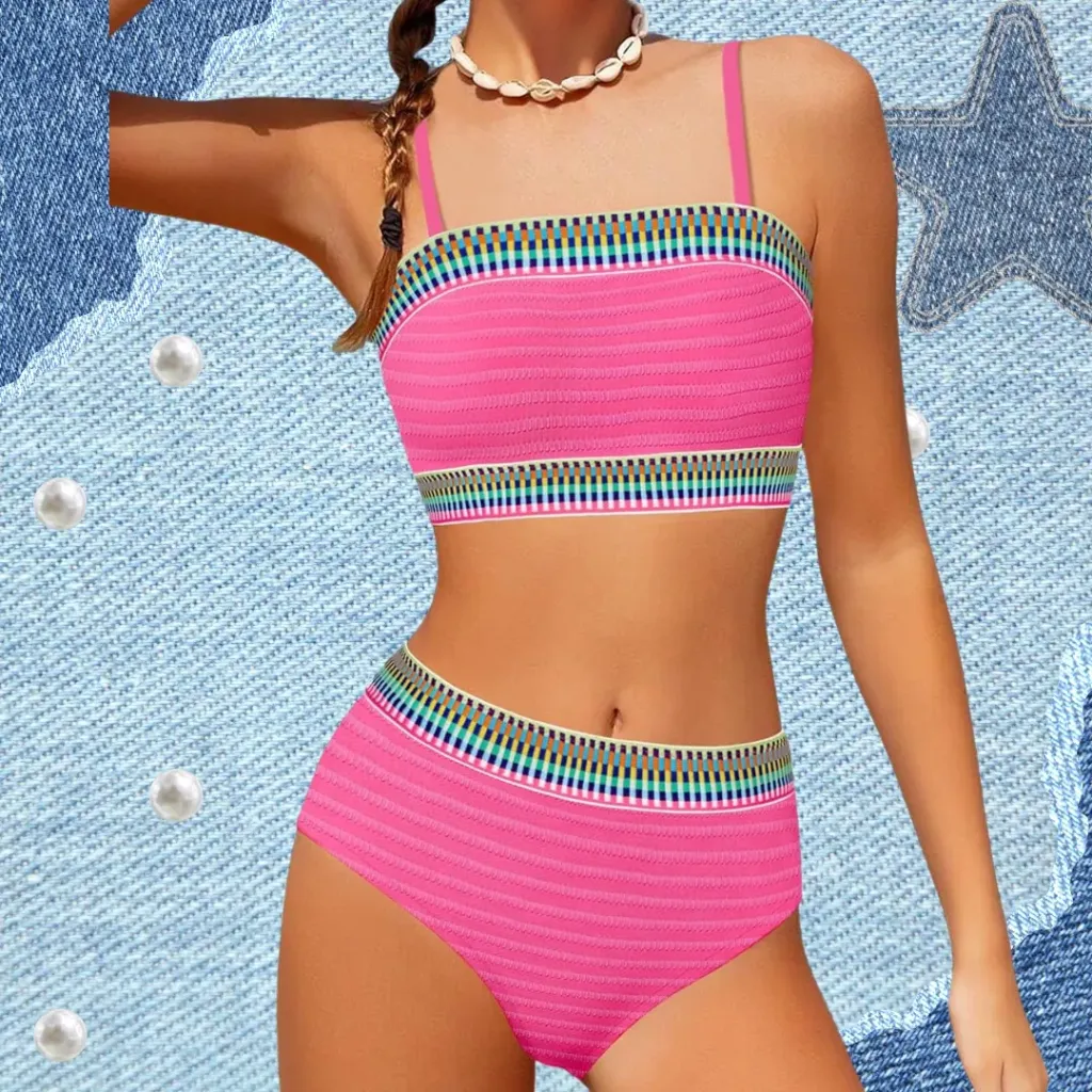 Traje de Baño 2 Pz C Rosa T L