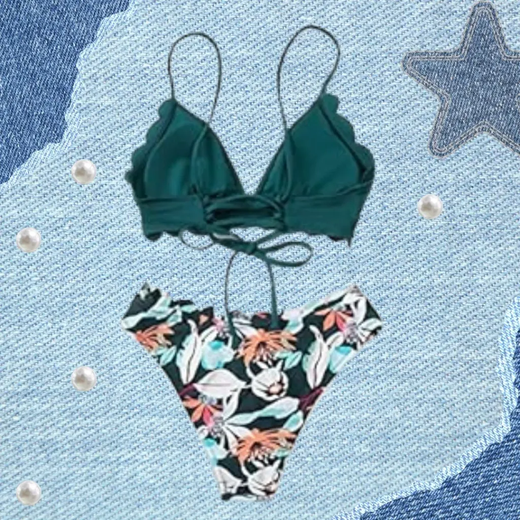 Traje de Baño 2 Pz C Verde T L