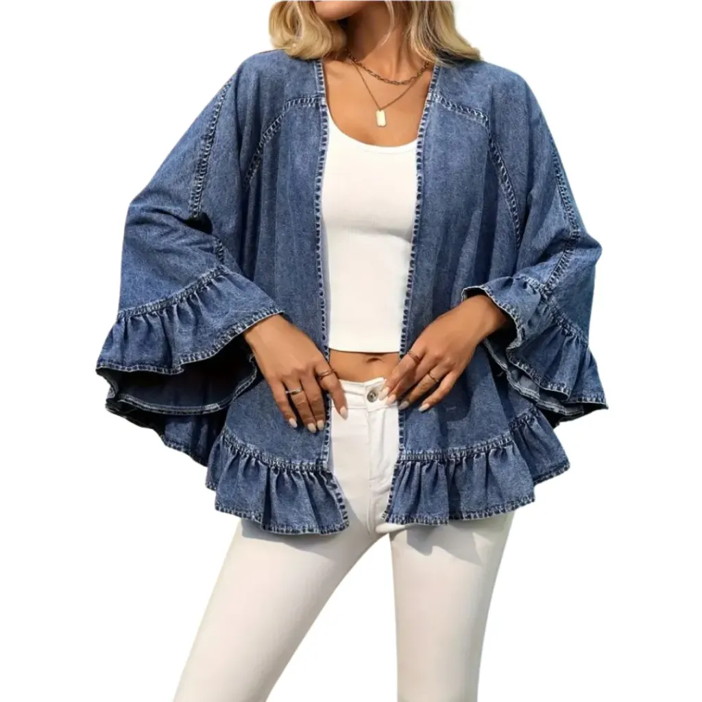 Chamarra Mezclilla C Azul Marino T M