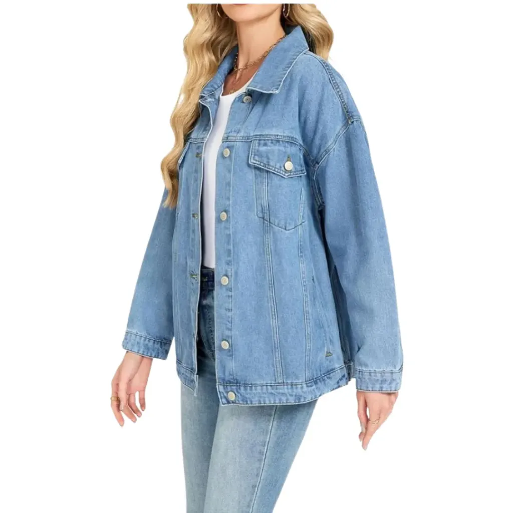 Chamarra Mezclilla C Azul T XL