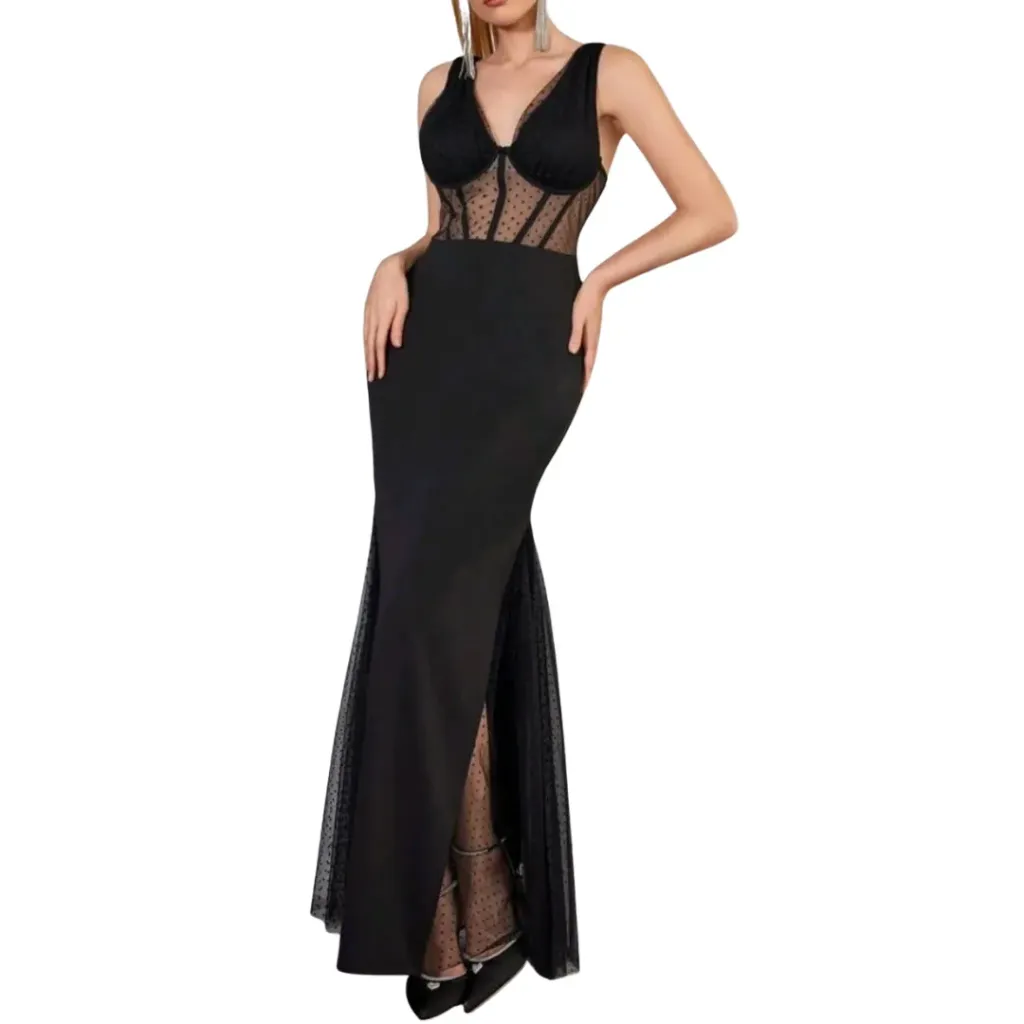 [214140] Vestido Shein C Negro T XS