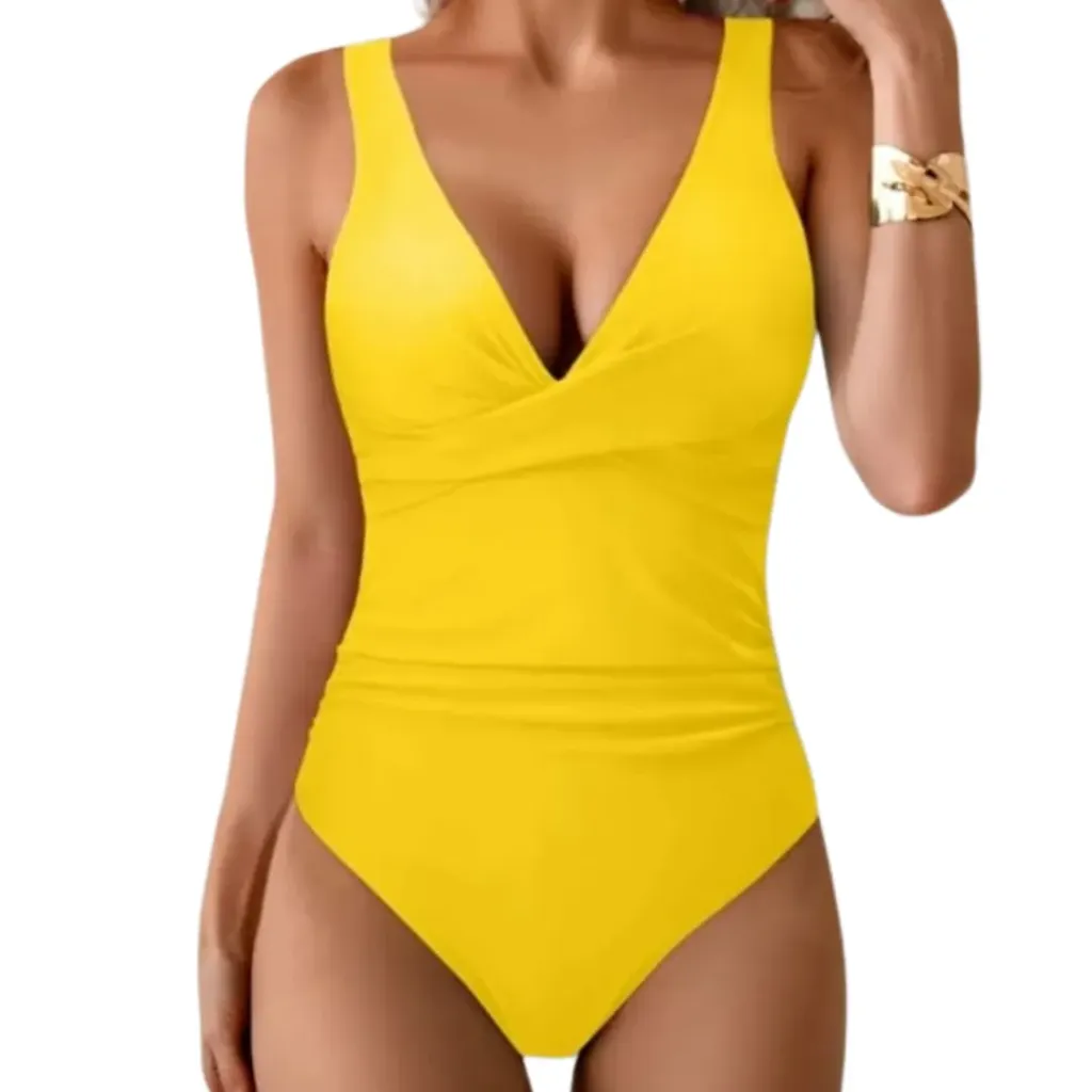 Traje de Baño 1 Pz C Amarillo T XXL