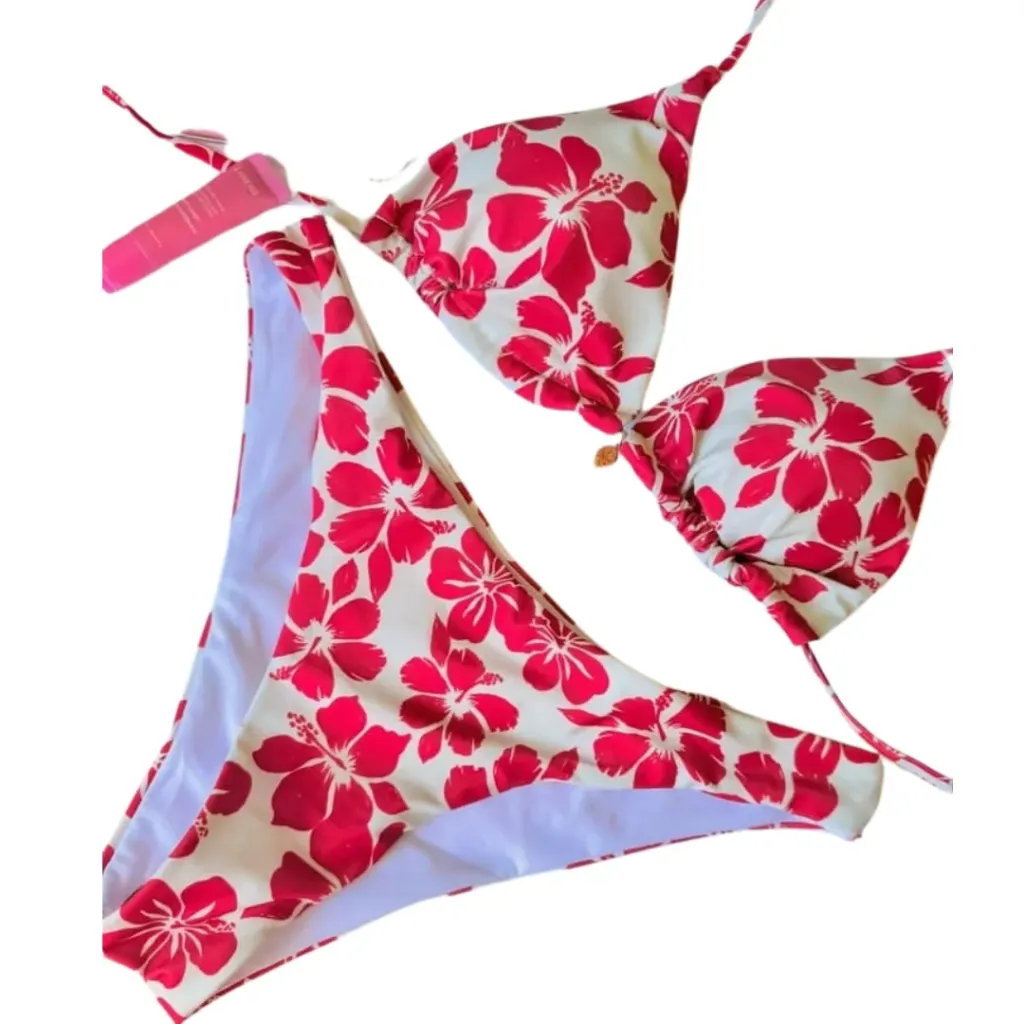 Traje de Baño 2 Pz C Crema Rosa T S