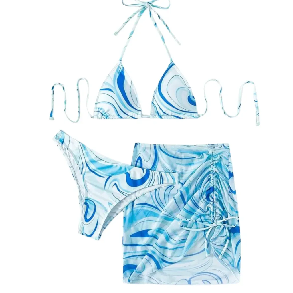 Traje de Baño 3 Pz C Azul T XS