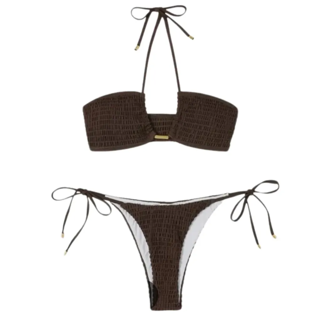 Traje de Baño 2 Pz C Cafe T S
