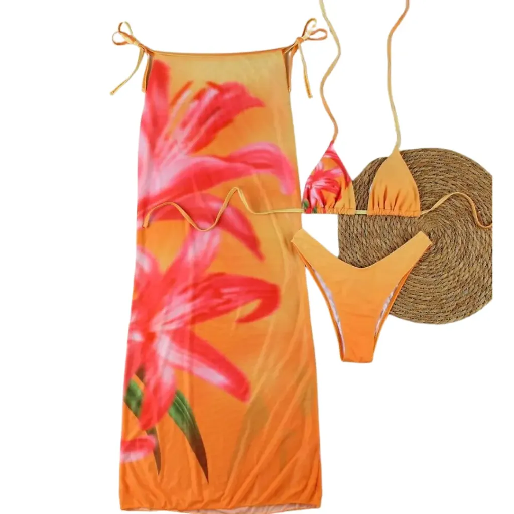 Traje de Baño 3 Pz C Naranja T S