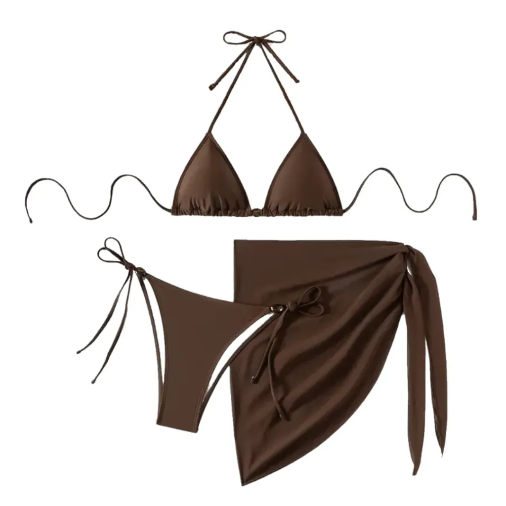 Traje de Baño 3 Pz C Cafe T S