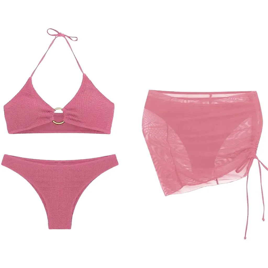 Traje de Baño 3 Pz C Rosa T S