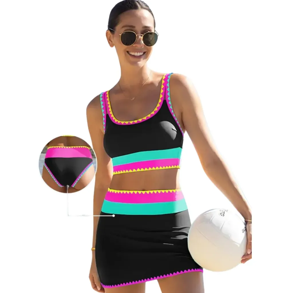 Traje de Baño 3 Pz C Negro T M