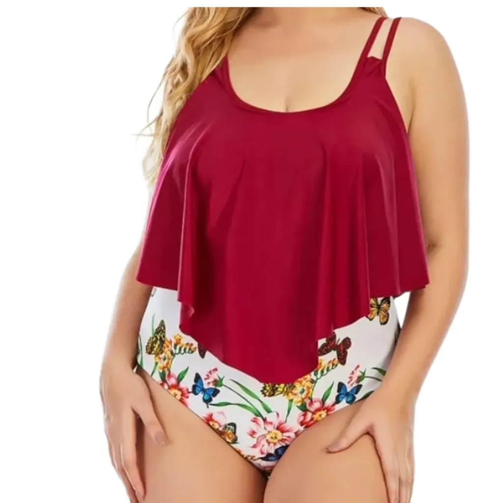 Traje de Baño 2 Pz C Vino T L