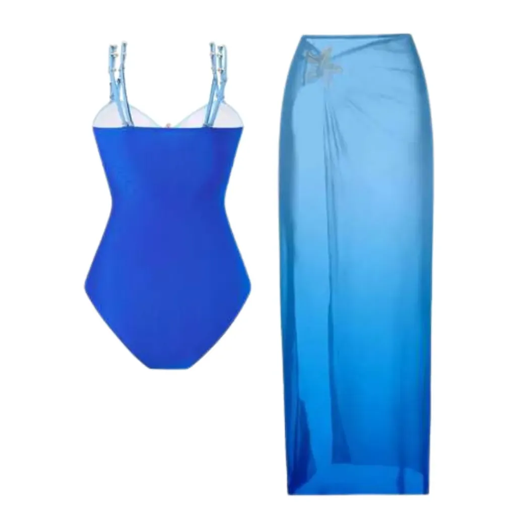 Traje de Baño Brillos 2 Pz C Azul T XL