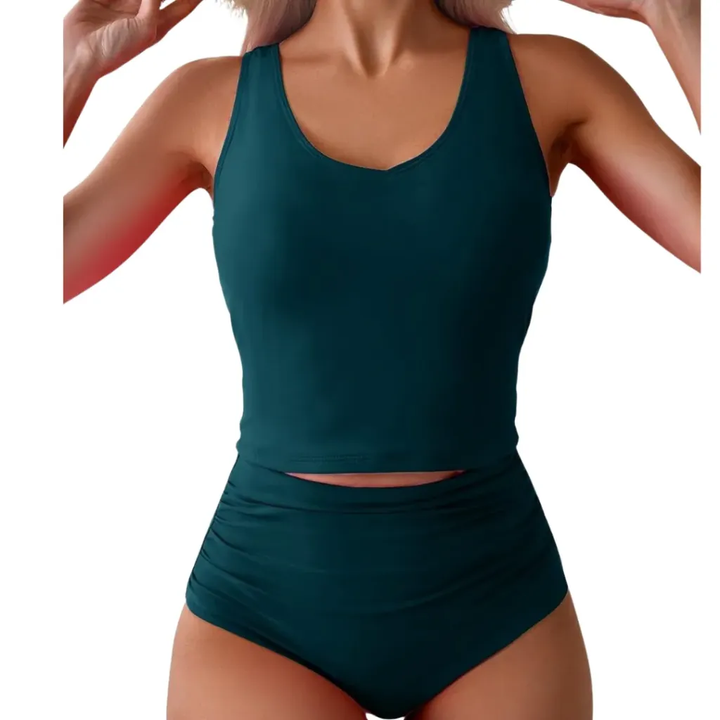 Traje de Baño 2 Pz C Verde Oscuro T XL