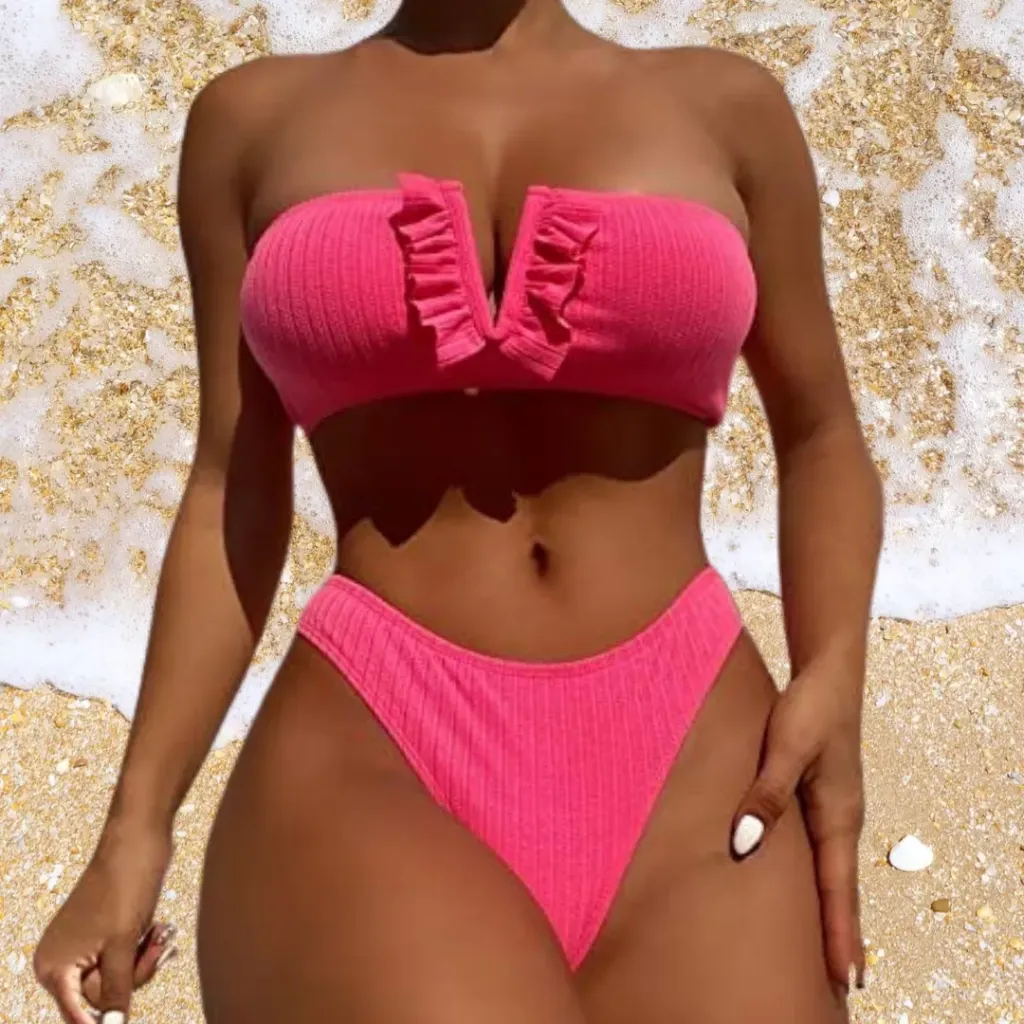 Traje de Baño 2 Pz C Rosa T XL