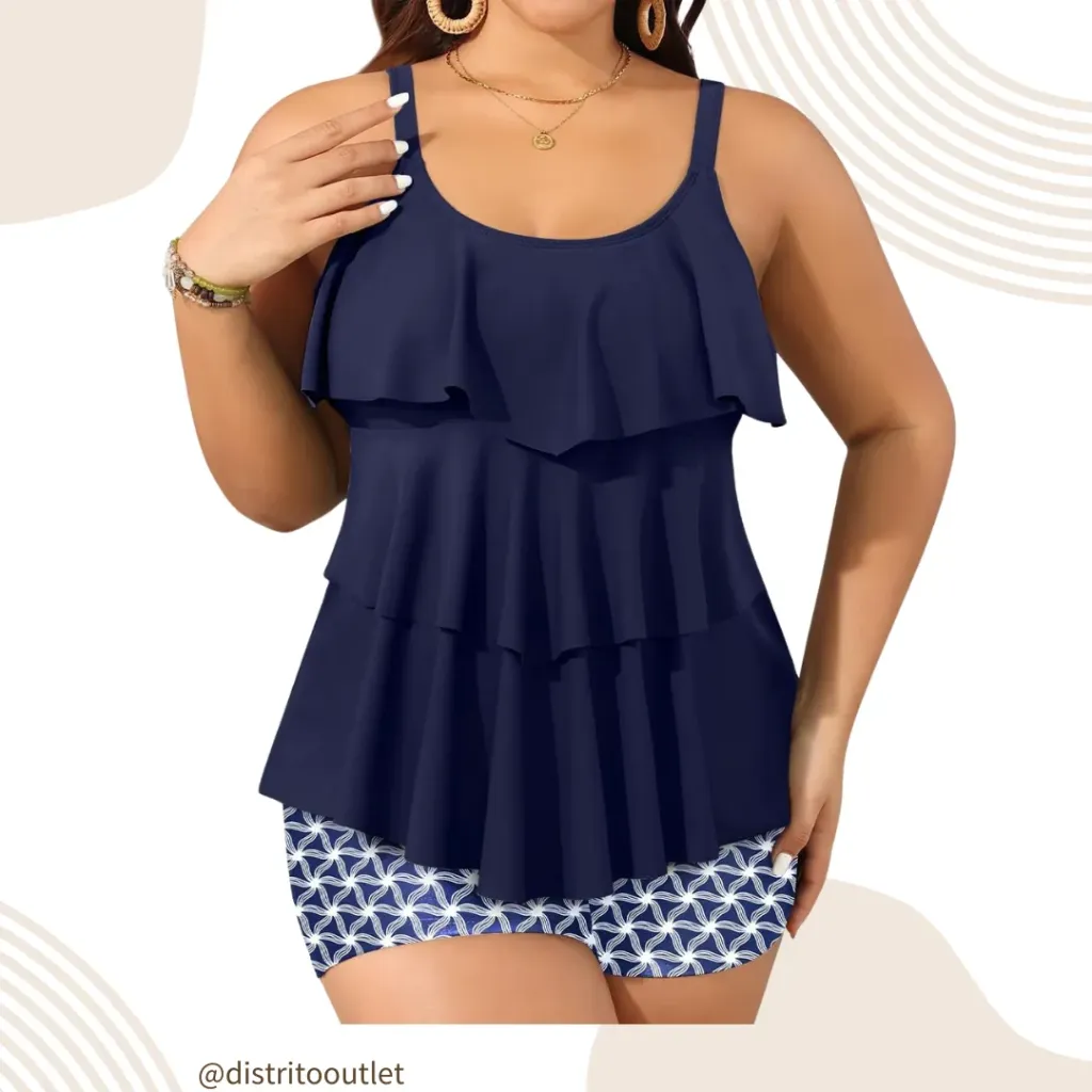 Traje de baño 2 piezas C Azul marino T XL
