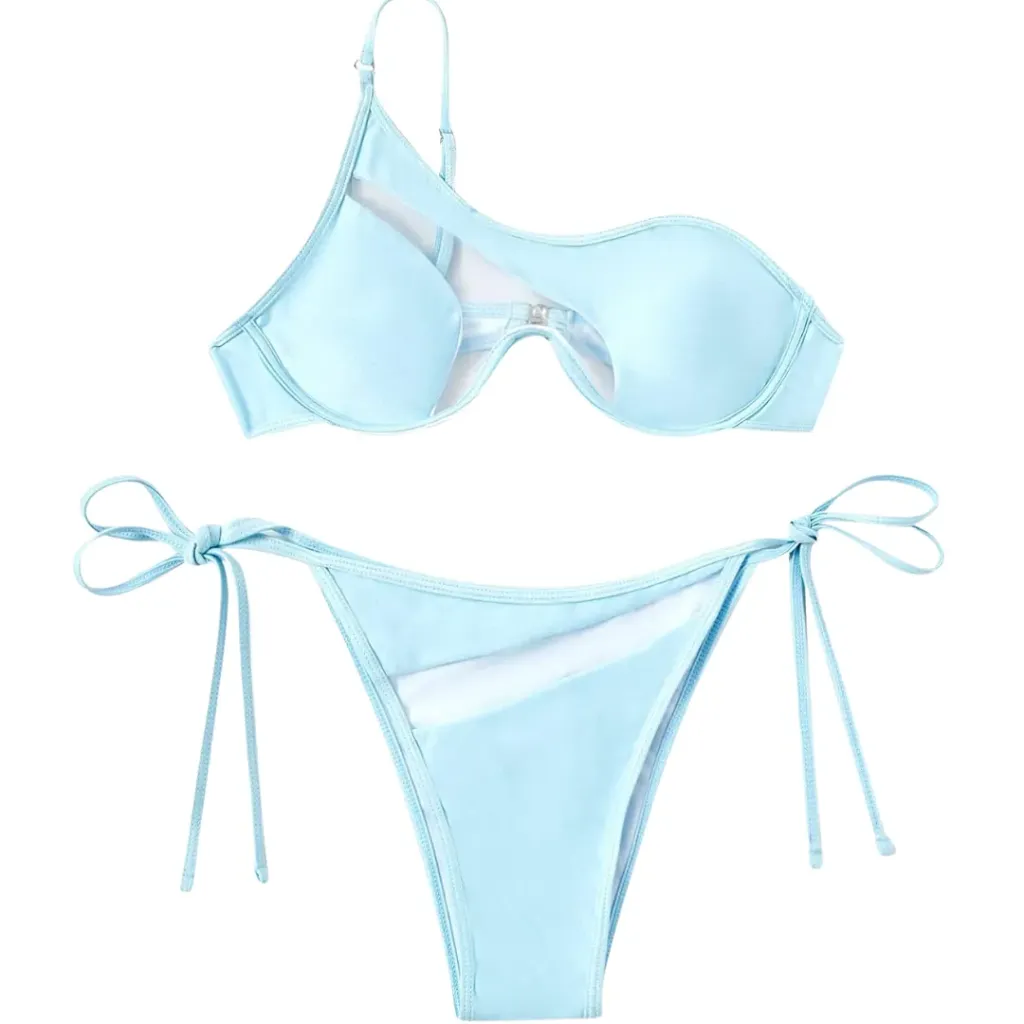 Traje de baño 2 pieza C Azul T L