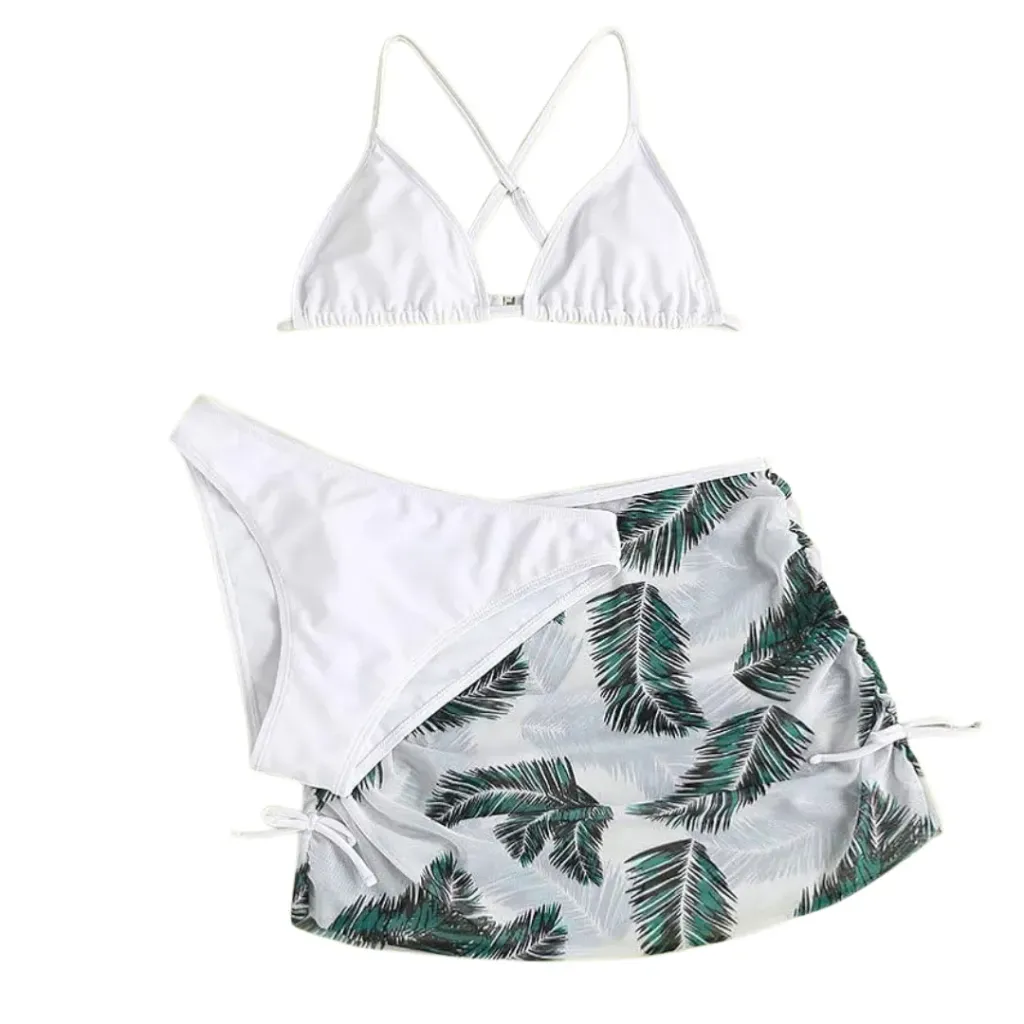 Traje de baño 3 pieza C Azul T 8