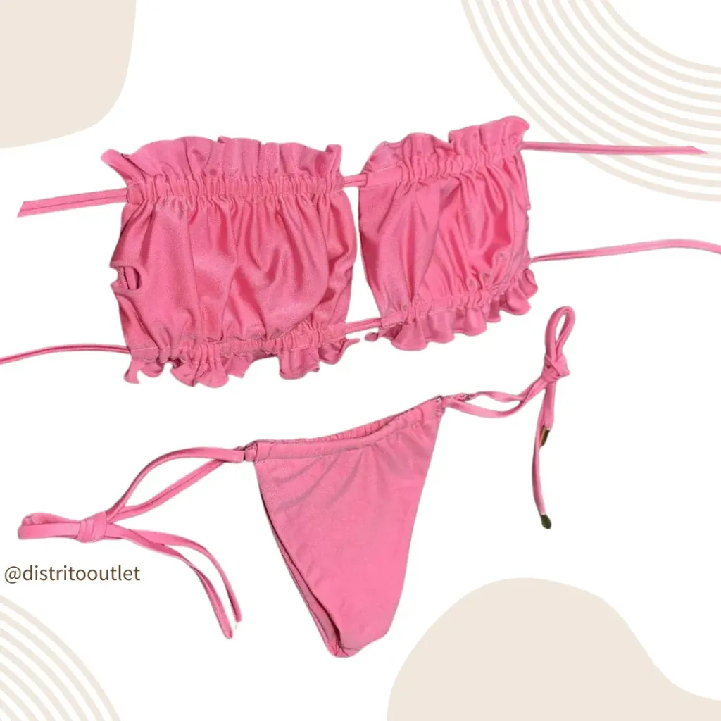 [210242] Traje de baño 2 pieza C Rosa T S