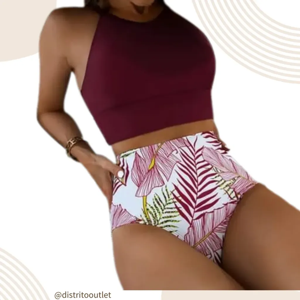 Traje de baño 2 pieza C Guinda T L