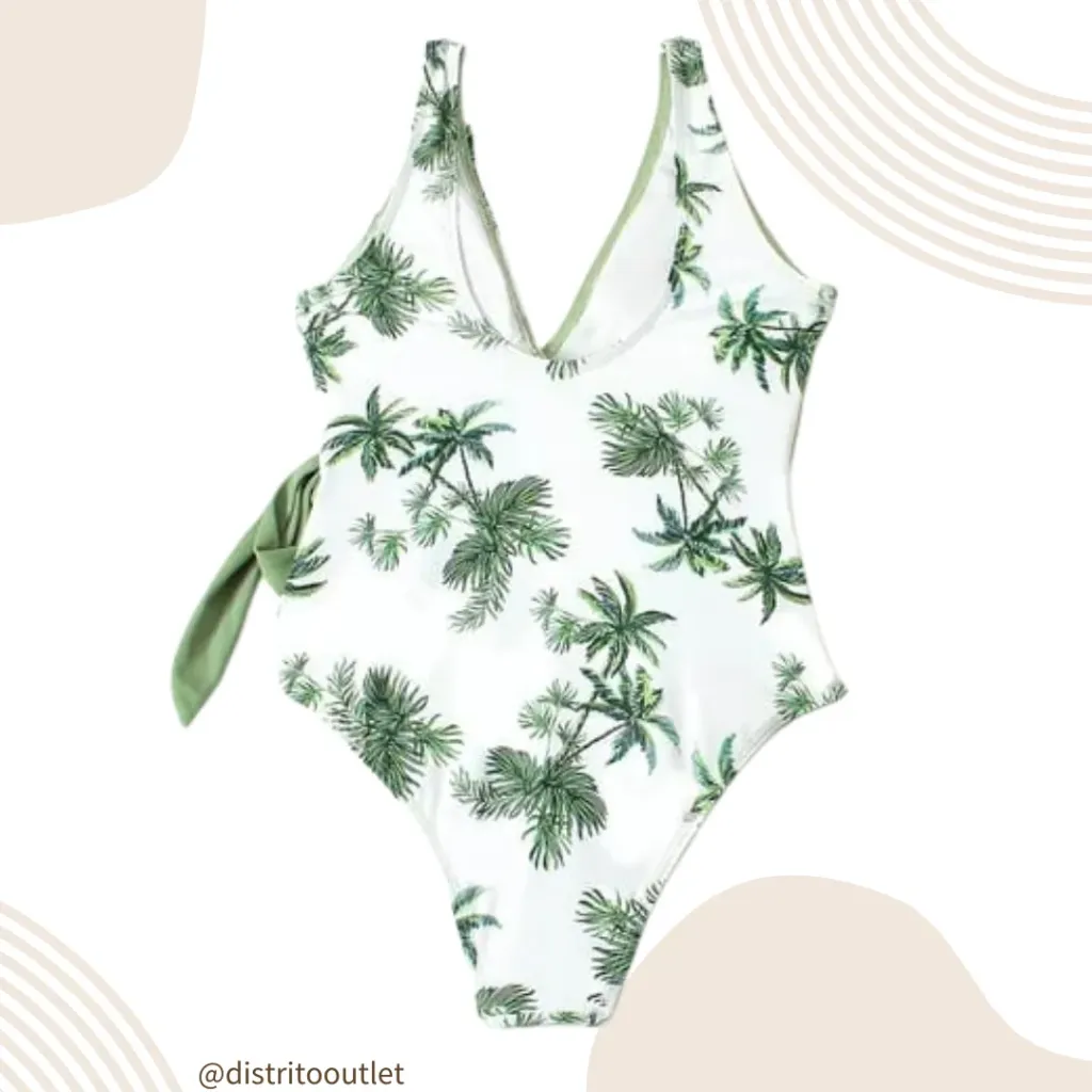 Traje de baño 1 pieza C Verde T 8