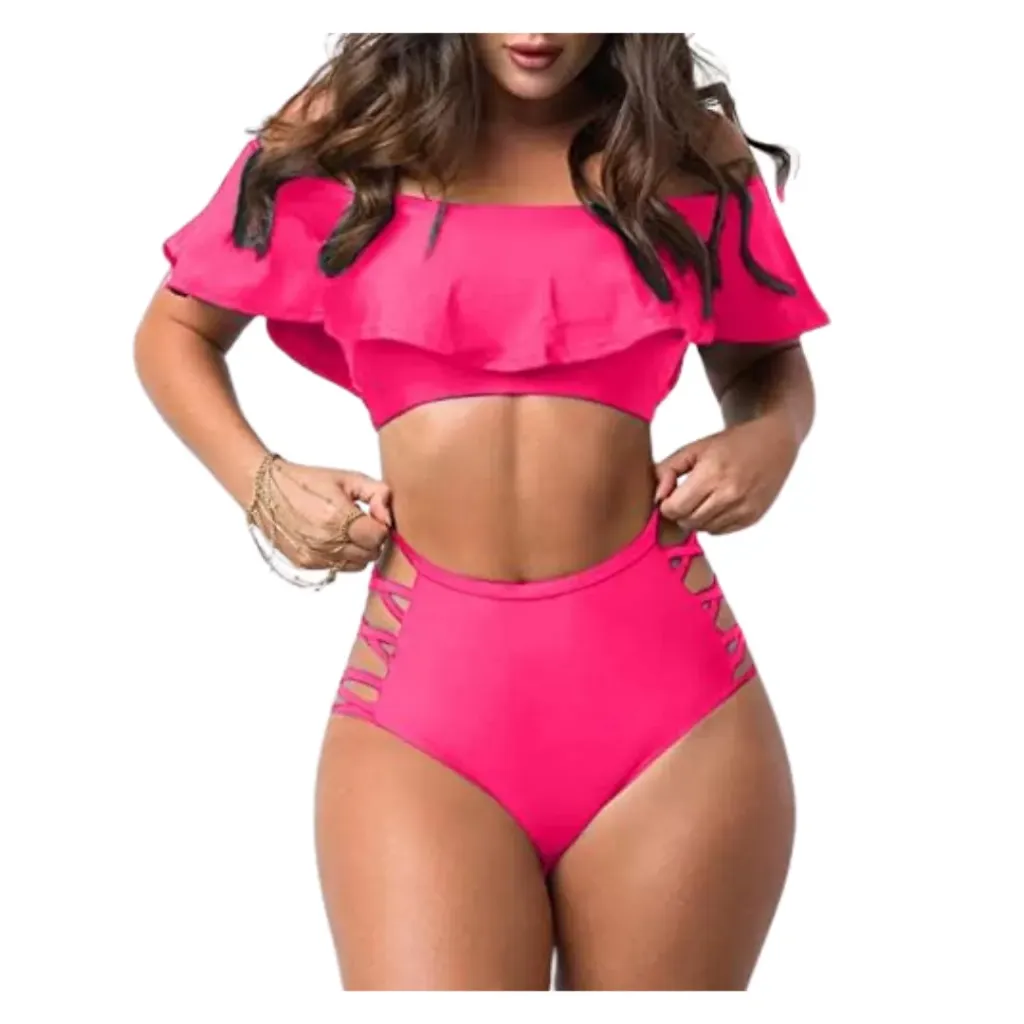 Traje de baño 2 pieza C Fucsia T L
