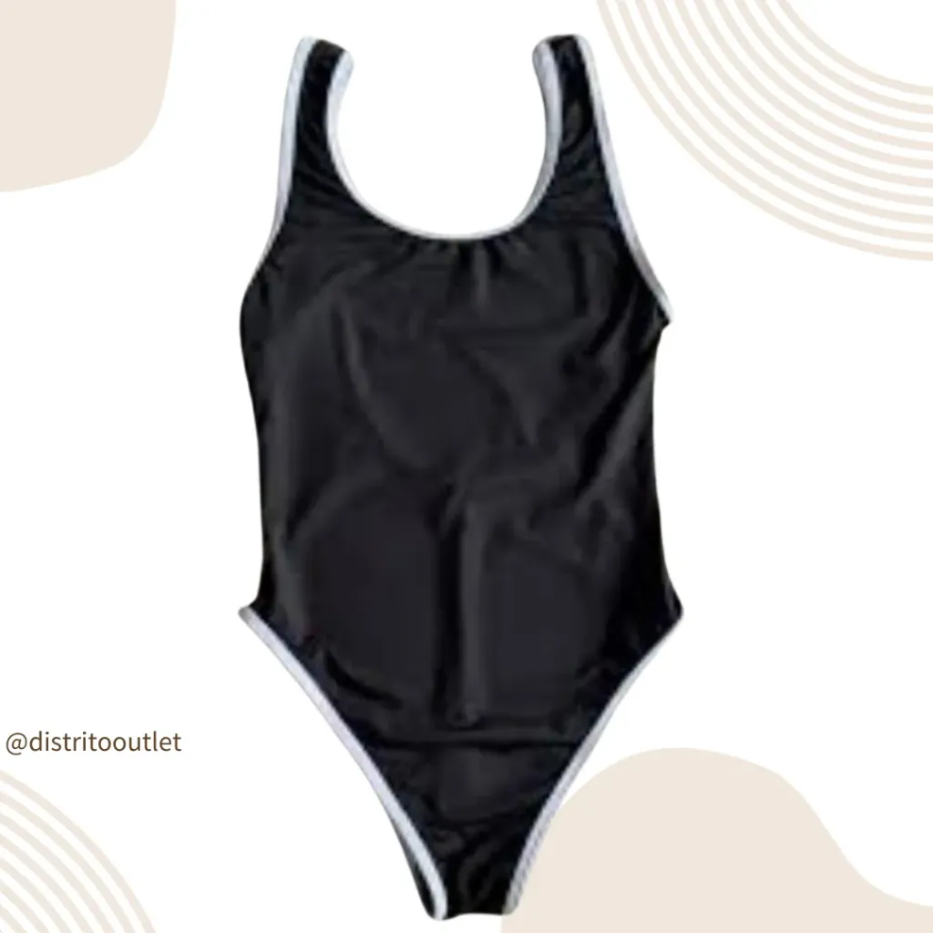 Traje de baño 1 pieza C Negro T XL