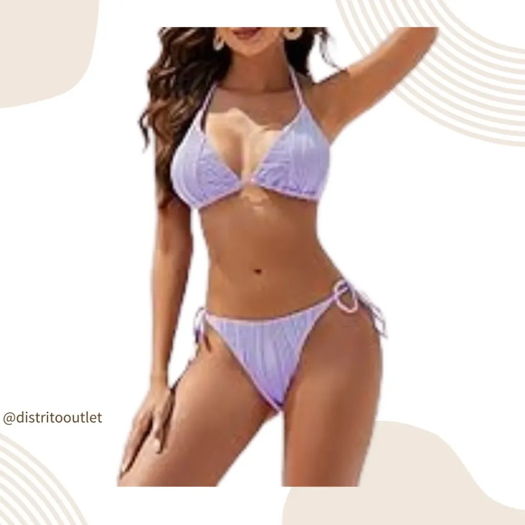 Traje de baño 2 pieza C Lila T XL