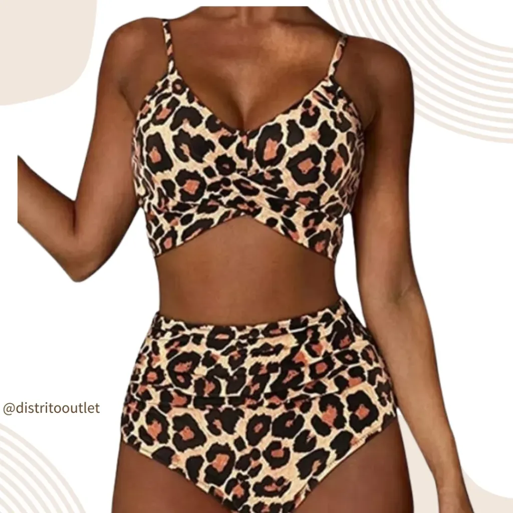 Traje de baño 2 pieza C Leopardo T XL