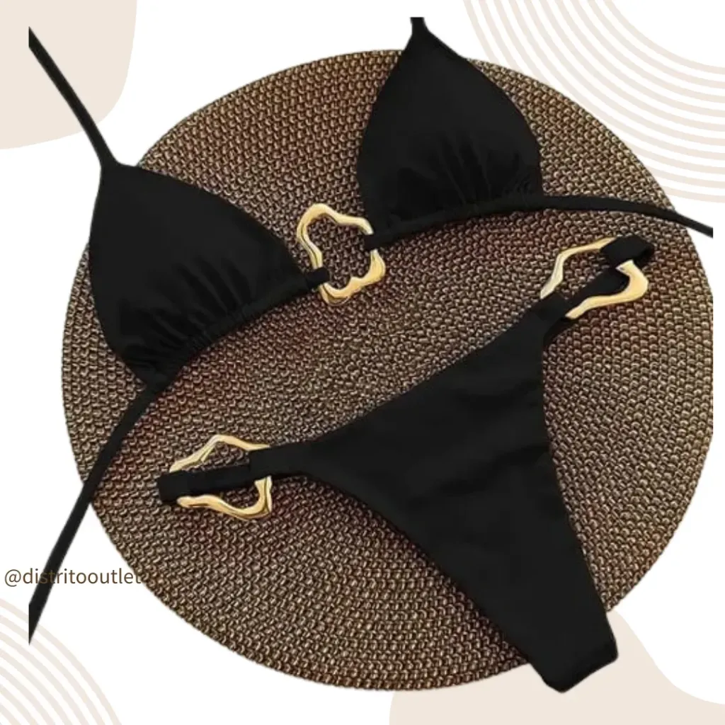 Traje de baño 2 pieza C Negro T S