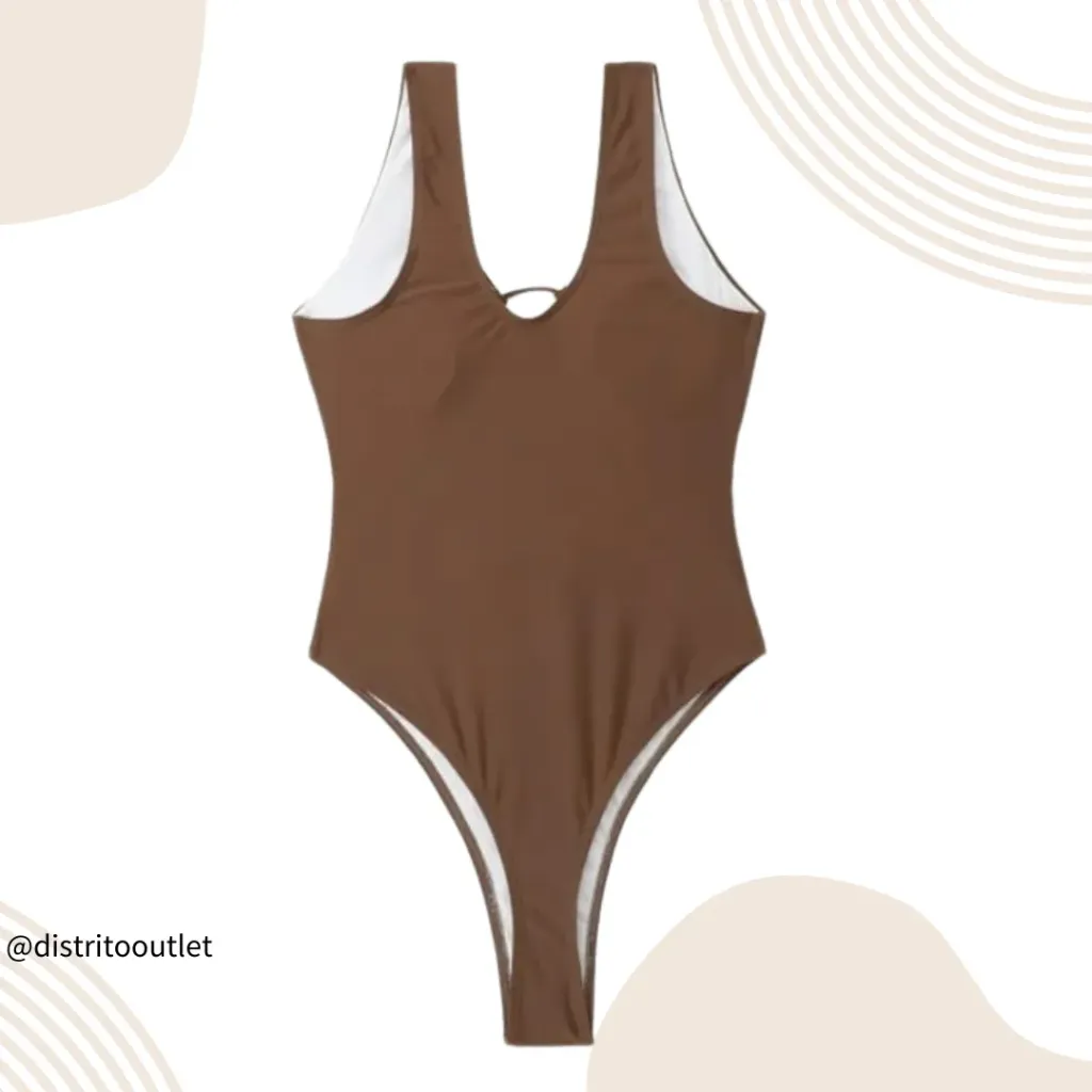 Traje de baño 1 pieza C Cafe T M