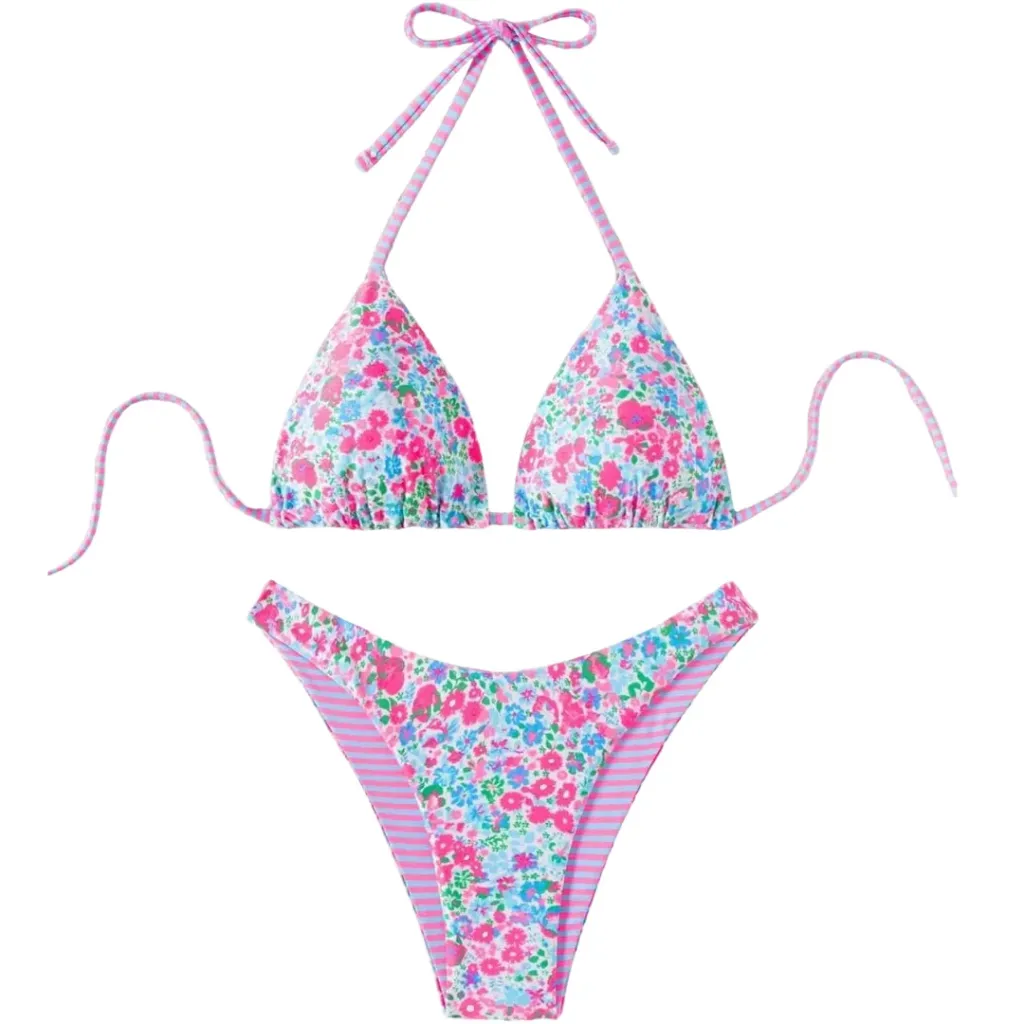 Traje de baño 2 pieza C Rosa T S